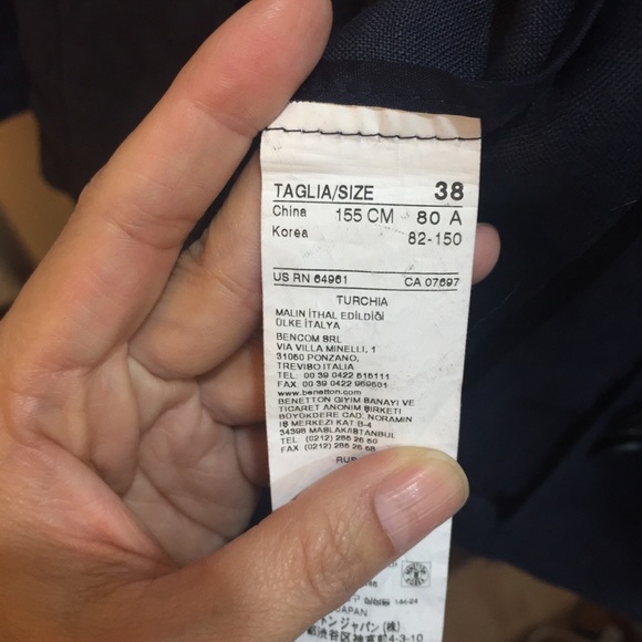 Dark blue linen blazer - Picture 6 of 7